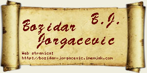 Božidar Jorgačević vizit kartica